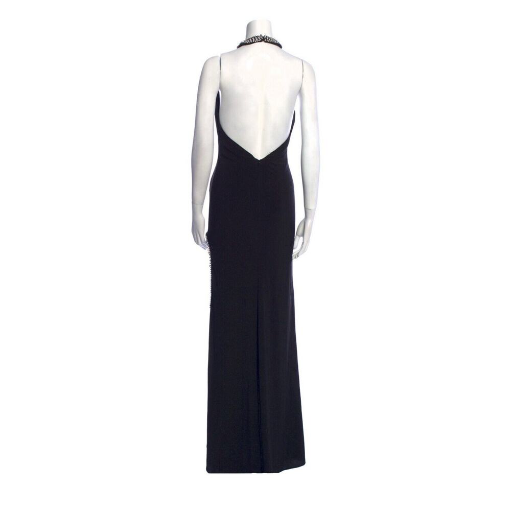 Mac DuggalHigh Slit Halter Gown with Rhinestone Accents Size 8 NWOT $398 - Picture 6 of 16
